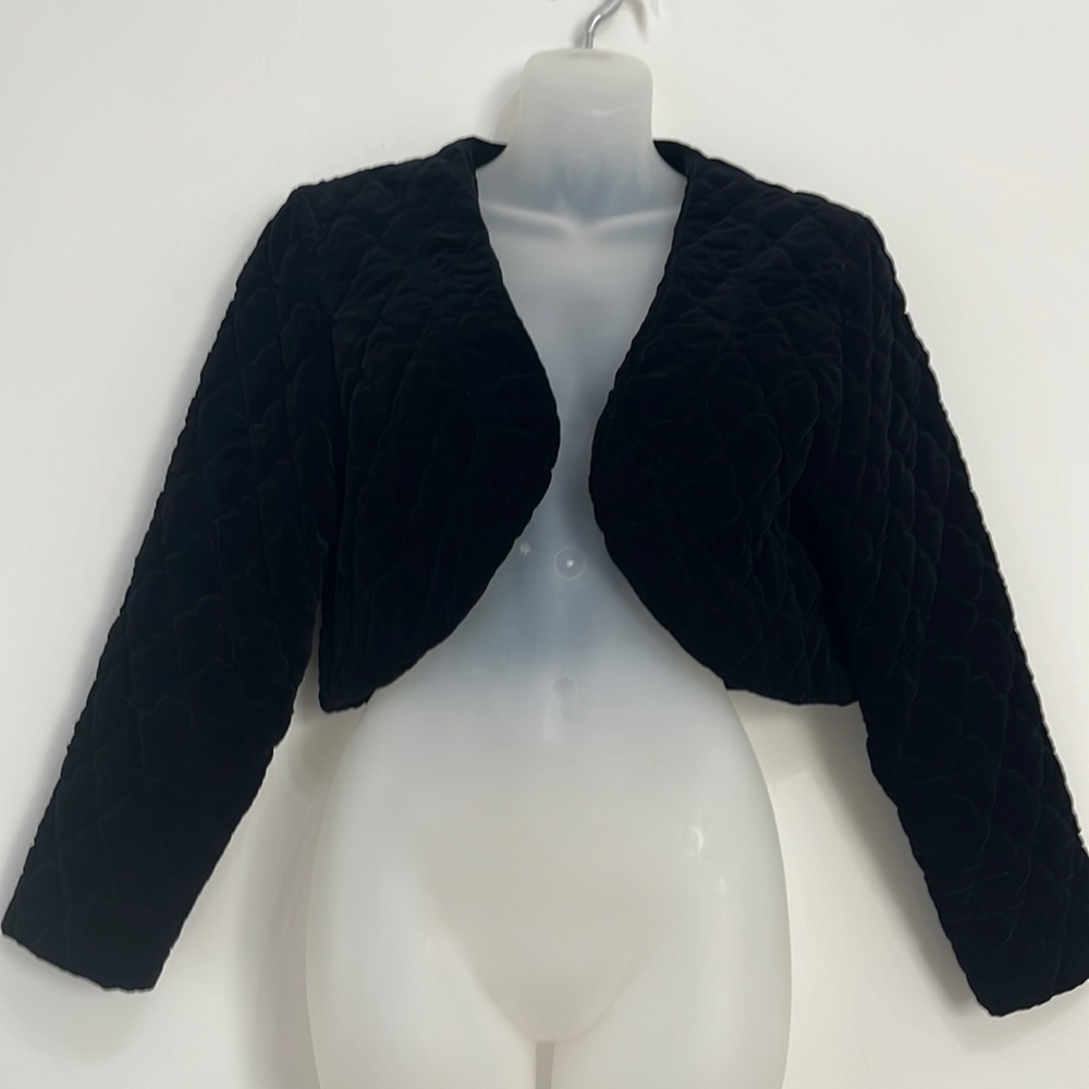 Black quilted bolero